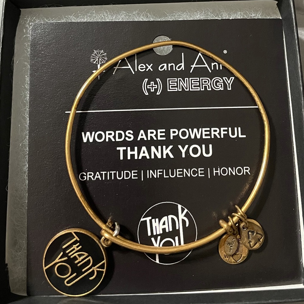 Alex and Ani Thank You Charm Bangle